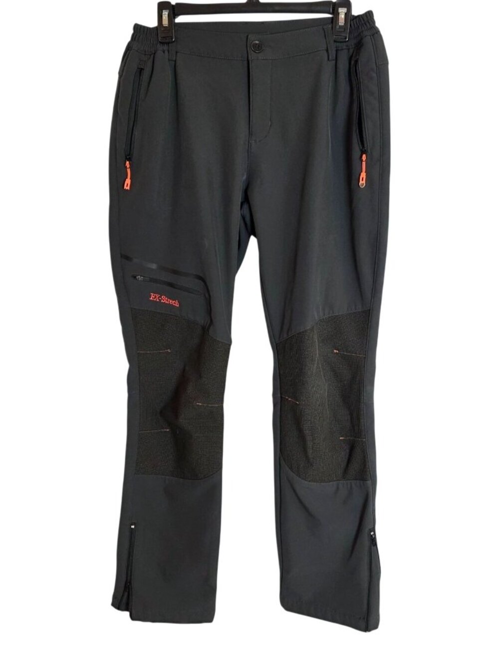 Postropaky EX-Stretch Softshell Ski Pants Women 8 Short Gray Waterproof Fleece